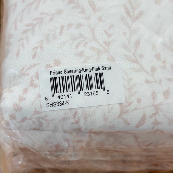 NEW Serena & Lily Priano Sateen Sheet Set (King)-Pink Sand - Picture 2 of 2